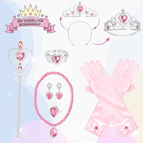 Juego de capa de princesa Hapgo, 9 piezas, para niñas, vestido de princesa, para fiesta, c Hapgo Hapgo