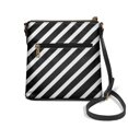 thumbnail image 2 of Tutolipy Diagonal Stripe Crossbody Bag, Lightweight Satchel Bag Zipper Closure Waterproof Crossbody Purse for Daily Weekend Activities, 2 of 7