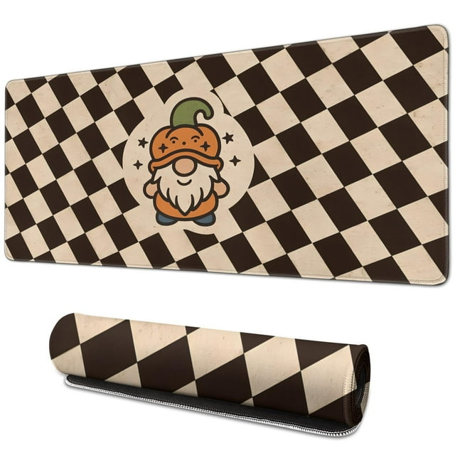 Washable Mouse Pad,Happy Thanksgiving Fall Rectangle Desk Mat Non-Slip Rubber Base for Desk Gaming Laptop Gaming Mouse Pad for Gaming Wireless Mouse (31.5x11.8in)