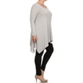 thumbnail image 2 of Women's Trendy Style Plus Size Long Sleeves Solid Tunic Top, 2 of 4