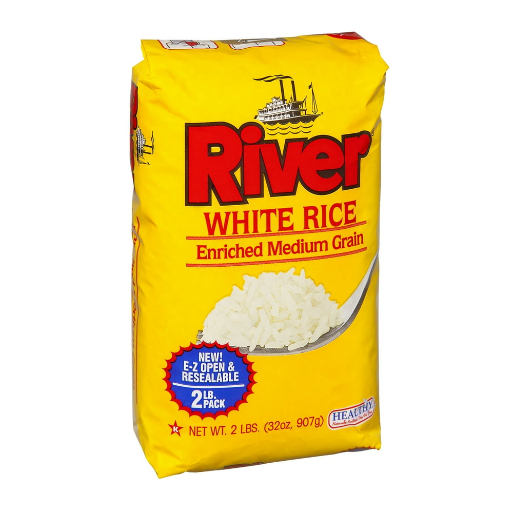 River Medium Grain Enriched White Rice, 2Pound Bag