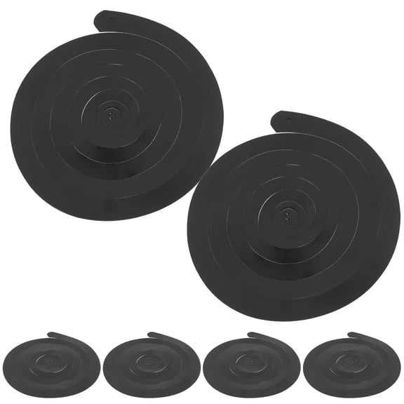 OUNONA 6Sets Black PVC Hanging Spiral Streamers for Party Ceiling with Doubletail Design