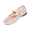 thumbnail image 2 of CHWshoes Women's Floral Embroidered Mesh Mary Jane Flats Square Toe Buckle Strap Breathable Ballet Shoes for Dressy Trendy Work Office Wedding Daily Ballerina，Pink Size 36, 2 of 5