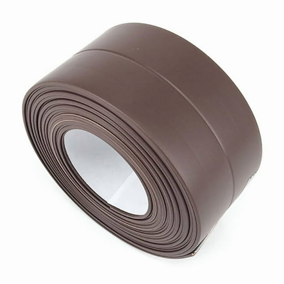 Caulk Tape - Self Adhesive Waterproof Sealant Strip for Bathroom, Kitchen, Sink, Tub, Shower, Bathtub & Toilet Edge Protection - Easy Peel (Brown, 1 Roll)