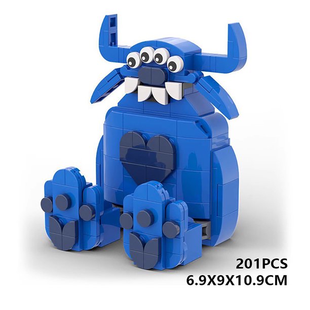 Mannequin Amusement MOC Building Blocks Park Purple Kangaroo Kindergarten Monster Gift Toys, for Adults Office Desk Decoration