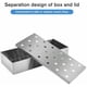 thumbnail image 4 of Caja para ahumar con parrilla, caja para ahumar con astillas de madera de acero inoxidable, generador de humo, herramientas para parrilla para ahumar carne, pescado, cerdo, modelo: plateado, 4 of 5