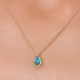 thumbnail image 3 of Gem Stone King 14K Yellow Gold Mercury Mist Mystic Topaz Pendant Necklace for Women | 1.00 Cttw | Gemstone November Birthstone | Pear Shape 8X5MM | With 18 inch Chain, 3 of 6