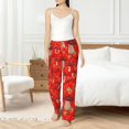 thumbnail image 4 of Salouo Mushroom Print Women's Pajama Pants Casual Loose Sweatpants PJs Flowy Pants Drawstring Palazzo for Women Wide Leg Pants Lounge Pajama -Small, 4 of 8