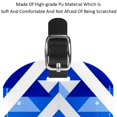 thumbnail image 4 of Square 2Pack PU Leather Blue and White Geometry Cruise Luggage Tag with Privacy Cover and Name ID Tag for Travel Handbags Backpacks Luggage Tags, 4 of 6