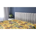 thumbnail image 5 of Ambesonne Sunflower Fitted Sheet, Vintage Floral Summer Art, Queen Size, Mustard Purple and Sea Green, 5 of 5