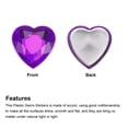 thumbnail image 4 of Unique Bargains 40 Pcs Acrylic Heart Rhinestone 15mm Flat Back Plastic Gems for Jewelry Making, Dark Purple, 4 of 5