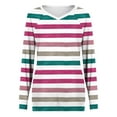 thumbnail image 5 of HOMBOM Hot Pink T-Shirts for Women Long Sleeve V-Neck with Pocket Fall Loose Tops Ladies, 5 of 5