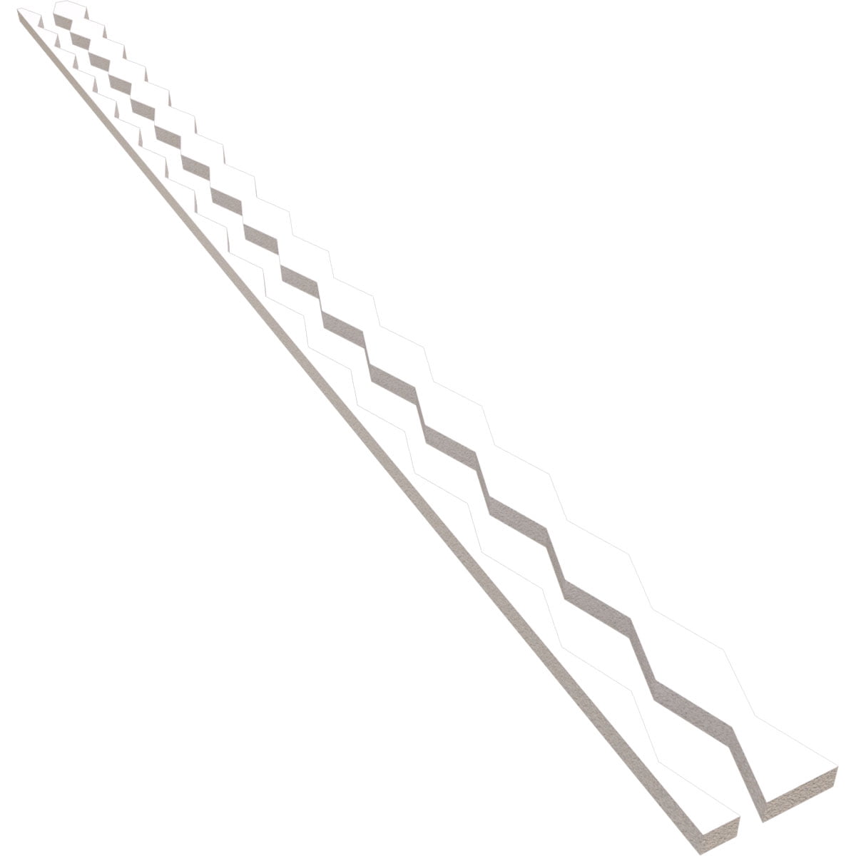 Ekena Millwork 94"H x 1"T Cimarron PVC Adjustable Decorative Slat Wall Panel Kit, Unfinished (contains 23 Slats + 1 Straight Edge Starter Slat)