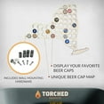 thumbnail image 3 of Torched New York Beer Cap Map Wall Mount Decor 18"x19"x17" Count 1, 3 of 4