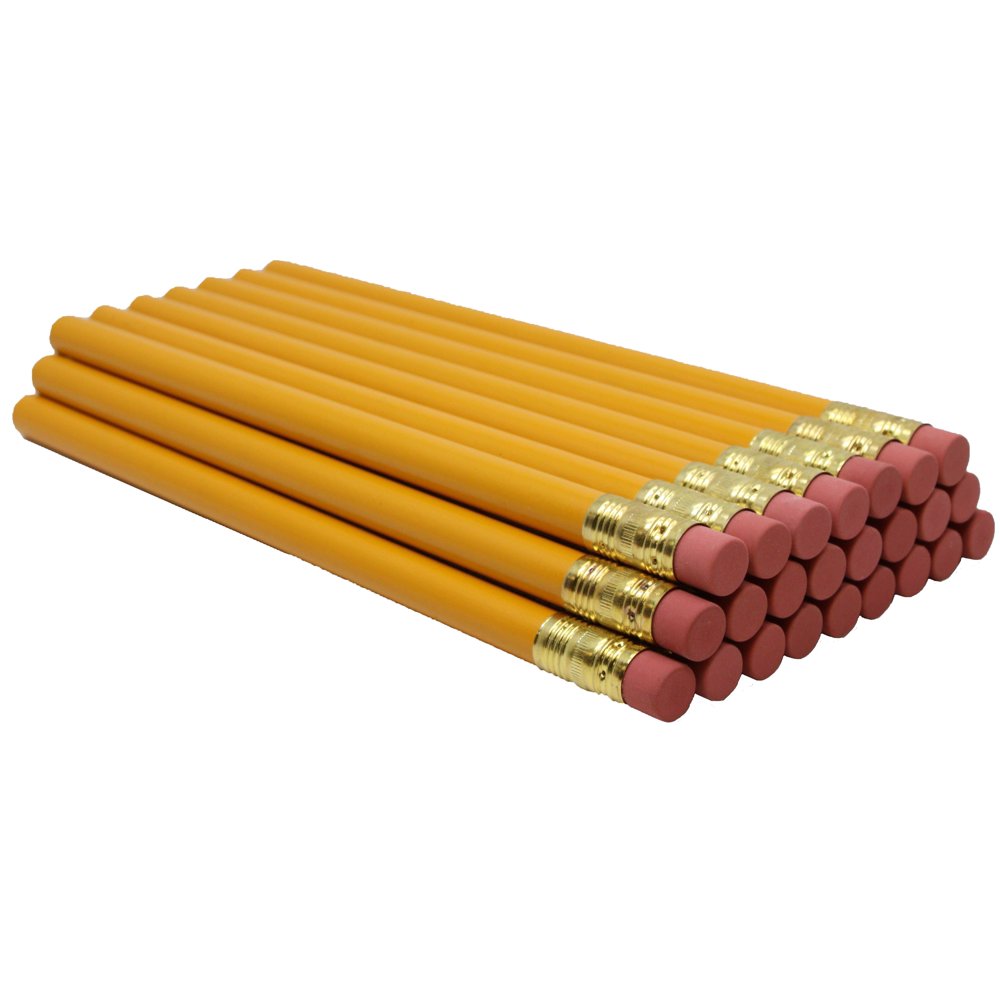 RevMark Jumbo Round Yellow Pencil 24Pack with Black Lead, Made in The