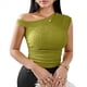 thumbnail image 3 of Blusas Sin Mangas con Hombros Descubiertos para Mujer, Trajes de Verano Ajustados para Salir, Blusas Y2K, Ropa de Moda. Verde Hierba L, 3 of 10
