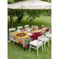 thumbnail image 4 of Outdoor Tablecloth with Umbrella Hole for Patio/Picnic/Party/Camping, Sunflowers Waterproof Table Cloth Rectangle Table Cover Washable, Retro Flower Barn Doors Butterfly Farmhouse Brown (52"x 70"), 4 of 8