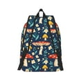 thumbnail image 3 of Balery Colorful Mushrooms Vintage Canvas Backpack for Men and Women - Large Capacity, Durable Travel Laptop Bag for School, Work, Hiking, and Outdoor Activities, 3 of 7