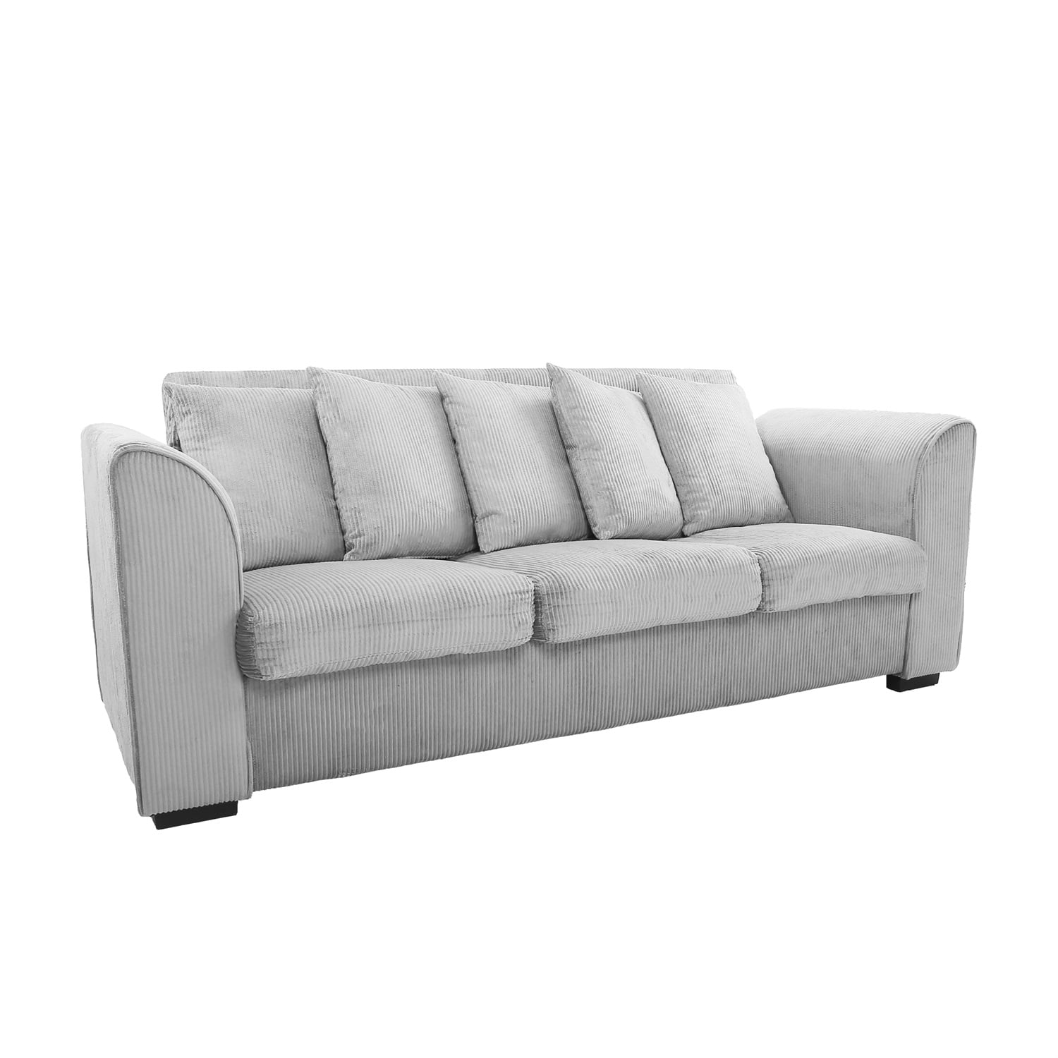 Kadyn 3-Seat Sofa Couch, Fabric Upholstered Accent Sofa for Living Room&Bedroom&Office, Modern Fabric Sofa Couch with Pillows, Light Grey