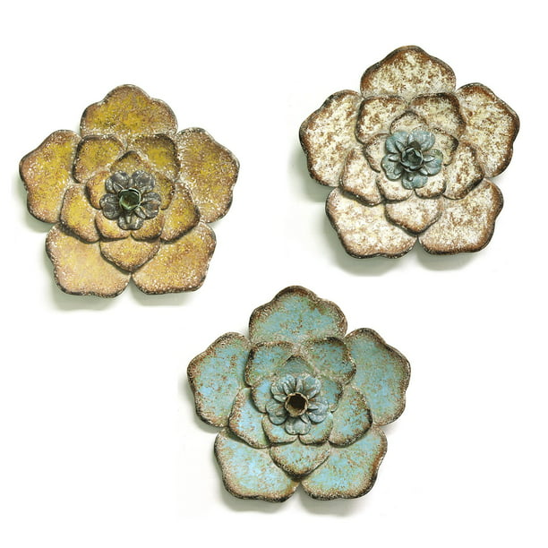 Stratton Home Decor Set Of 3 Rustic Flower Wall Com - Stratton Home Decor Rustic Flower Pots