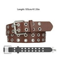 thumbnail image 2 of Langgg All Trend Match Boucle Boucle Ceinture Punk pour Femmes Jeans Intemporel Résistant à l'Usure Taille Pin Café 105cm 1Set, 2 of 6