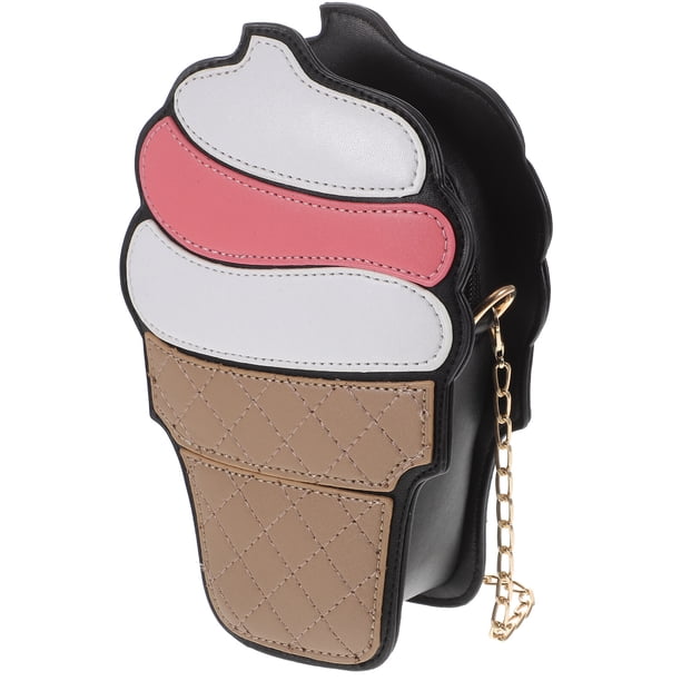 Bolso bandolera para mujer y niña, moderno, con diseño de helado, tipo bandolera, para el hombro