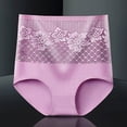 thumbnail image 2 of Diufon Cotton Panties for Women Solid Color Full Coverage Brief Elastic High Waist Underpants, 2 of 3