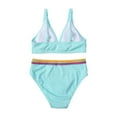 thumbnail image 4 of Cethrio Girls Bikinis, Fashion Quick Dry Two-Piece Solid Color Summer Swimsuits Light Blue Size 10-11 T, 4 of 6