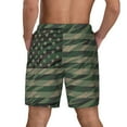 thumbnail image 4 of Uemuo Jungle Green Camo USA Flag Pattern Mens Swim Trunks Quick Dry Board Shorts with Mesh Lining, Stretch Beach Shorts Quick Dry No-Chafing Board Shorts-X-Large, 4 of 9