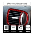 thumbnail image 4 of Real Bright Soft Car Interior Carbon Fiber Sticker Decoration2Pcs For Porsche Cayenne Sport Red Carbon Fiber Side Air Vent Outlet CoverAuto Car Protection Interior Accessories, 4 of 8
