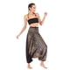 thumbnail image 1 of Pantalones de harén Soledad para mujeres con estampado floral negro, 1 of 10