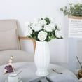 thumbnail image 4 of Zukuco 12 PCS Artificial Roses Flowers Silk Velvet Realistic Blossom Rose Long Stem Bouquets for Home Wedding Party Decoration(White), 4 of 6