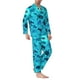 thumbnail image 2 of Fotbe World Turtle Day Pijama de Hombre con Estampado de Manga Larga, Conjunto de 2 Piezas, Ropa de Dormir Suave y Cómoda con Bolsillos-Large, 2 of 7