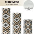 thumbnail image 4 of Brown Geometric Triangle Diamond Pattern Kitchen Rugs Sets Of 3,Kitchen Runner Rugs Non Skid Washable,Decorative Kitchen Floor Mats for Kitchen,Sink,Laundry,17"x30"+ 17"x47" + 17"x59", 4 of 6