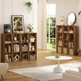 thumbnail image 2 of ANHDAH 12 Cube Storage Organizer, Cube Bookcase Closed Back Panel Bedroom, Living Room, Home Office, Closet Bookshelves Brown, 2 of 6