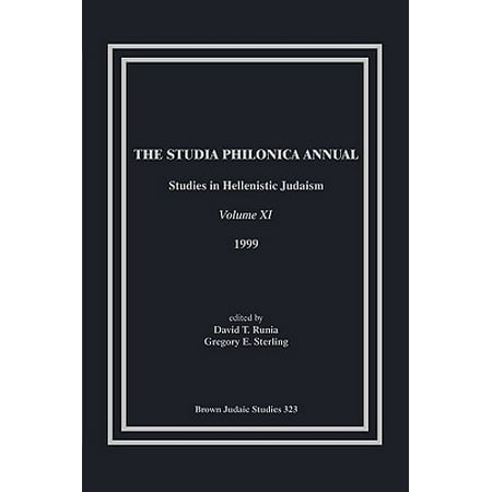 - The Studia Philonica Annual, XI, 1999