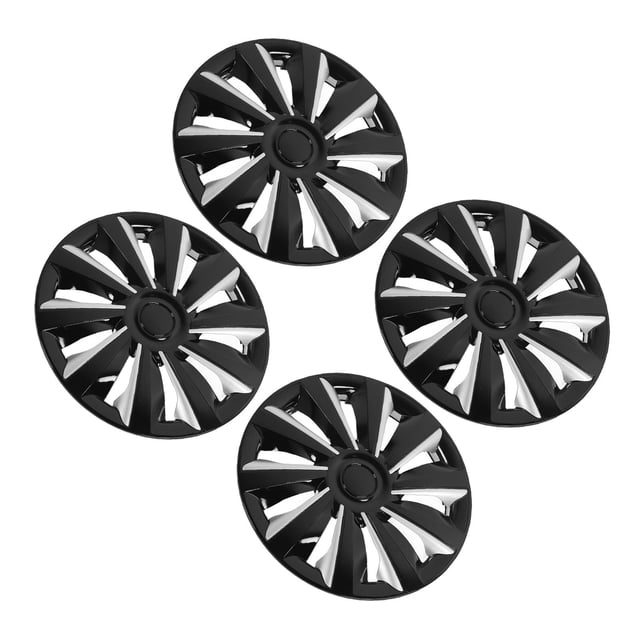 Capuchons de Moyeu de Roue de 15 Pouces, Enjoliveur de Roue Capuchon de Moyeu de Roue 4 Pcs pour Véhicule