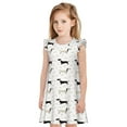 thumbnail image 1 of Fotbe Dachshund Dog Vestido de Dormir para Niñas de 3 a 10 Años, Mangas Cortas, Estilo Princesa, Pijama Camisón con Mangas Voladas-X-Large, 1 of 6