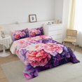 thumbnail image 3 of Erosebridal Romantic Flower Bedding Sets Queen with Comforter, Floral Print Duvet Insert, Spring Floral Decor, Reversible 3pcs, 3 of 8