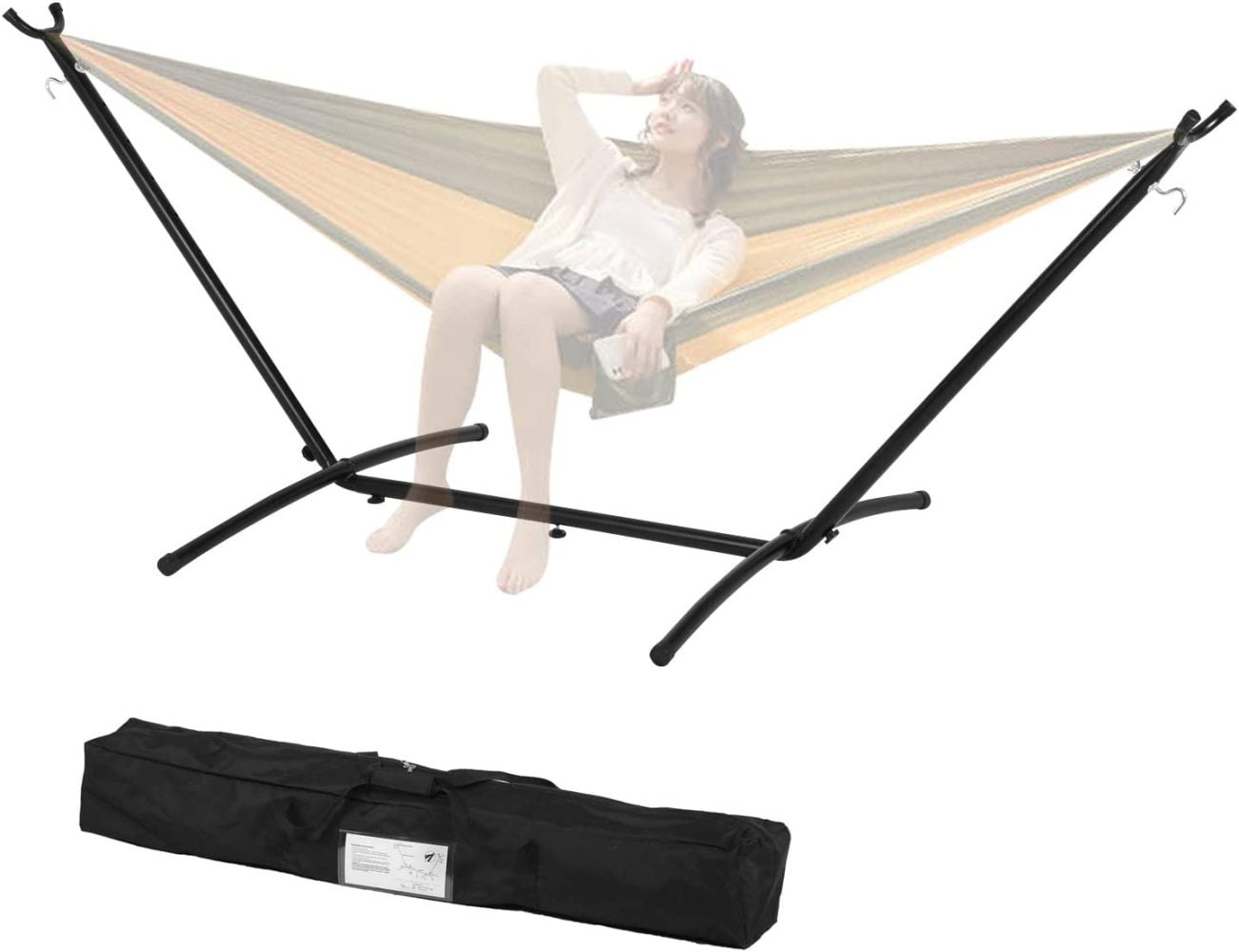 9 FT Hammock Stand Portable Foldable Adjustable Heavy Duty Hammock