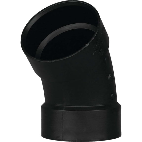 Charlotte Pipe Elbow Abs/Dwv 3 " 45 Deg. Black