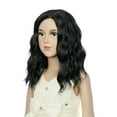 thumbnail image 6 of RightOn 14" Black Wig Children Girls Wig Short Bob Curly Wavy Wig for Kids with Wig Cap, 6 of 8