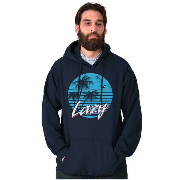 Lazy Beach Bum Procrastinator Retro Hoodie Sweatshirt Women Men Brisco Brands X