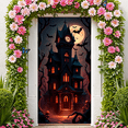 thumbnail image 3 of Gothic Haunted Castle Banner Full Moon Spooky House Halloween Decor for Haunted House Party Halloween Event Spooky Celebration, 3 of 9