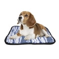 thumbnail image 2 of PKQWTM Indigo blue tie dye textile Editable repeat Pet Dog Cat Bed Pee Pads Mat Cushion Potty Dogs Blankets Crate Bed Kennel 36x48 inch, 2 of 3