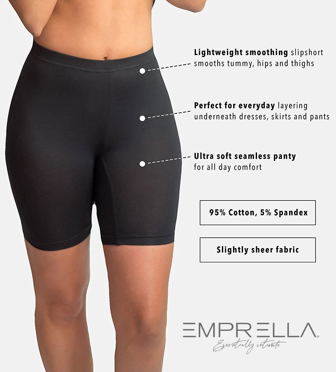 Emprella Nude Slip Shorts for Under Dresses, 4 Pack Womens Seamless Bike  Short - XL
