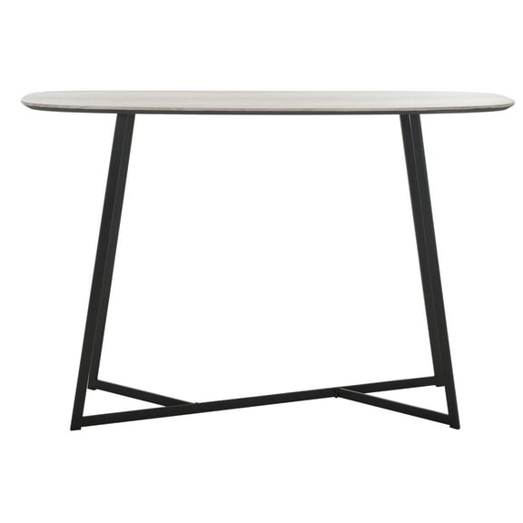 SAFAVIEH Arrington Contemporary White/Black Metal Console Table (47.3 in. W x 15.8 in. D x 31.5 in. H)
