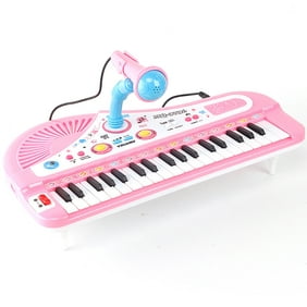 EFINNY 31 Keys Electronic Keyboard Piano Toy with Microphone for Kids, Multifunctional Musical Instruments for Toddlers, Educational Musical Toys for Girls, Gifts for 1 2 3 4 5 6 7 Year Old Girls