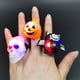 thumbnail image 3 of 12 anillos iluminados de Halloween, recuerdos de fiesta de Halloween, anillo brillante, calabaza + murciélago + esqueleto, 3 of 5