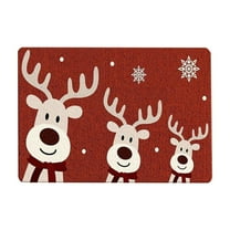 Christmas Doormats Outdoor Gingerbread House Welcome Door Mats Layered Gingerbread House Front Door Rugs Non Slip Floor Mats for Xmas Porch Entryway Indoor Outdoor Decor -23.6x15.7 inches